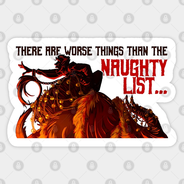 The Naughty List Sticker by CrossRoadArt